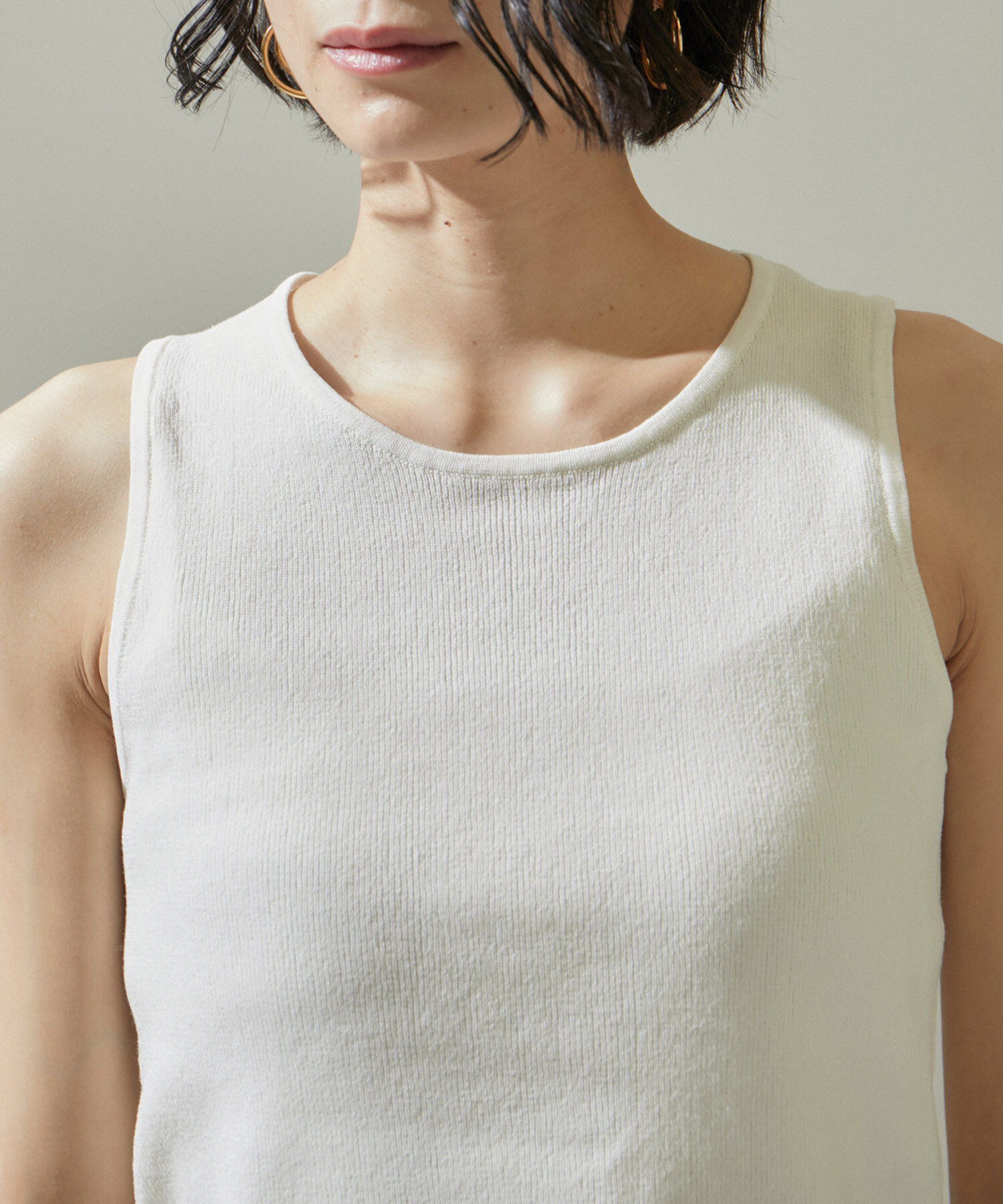 SALON adam et rope'「ドライシアーニットタンクトップ【アンサンブル対応】」|タンクトップ|