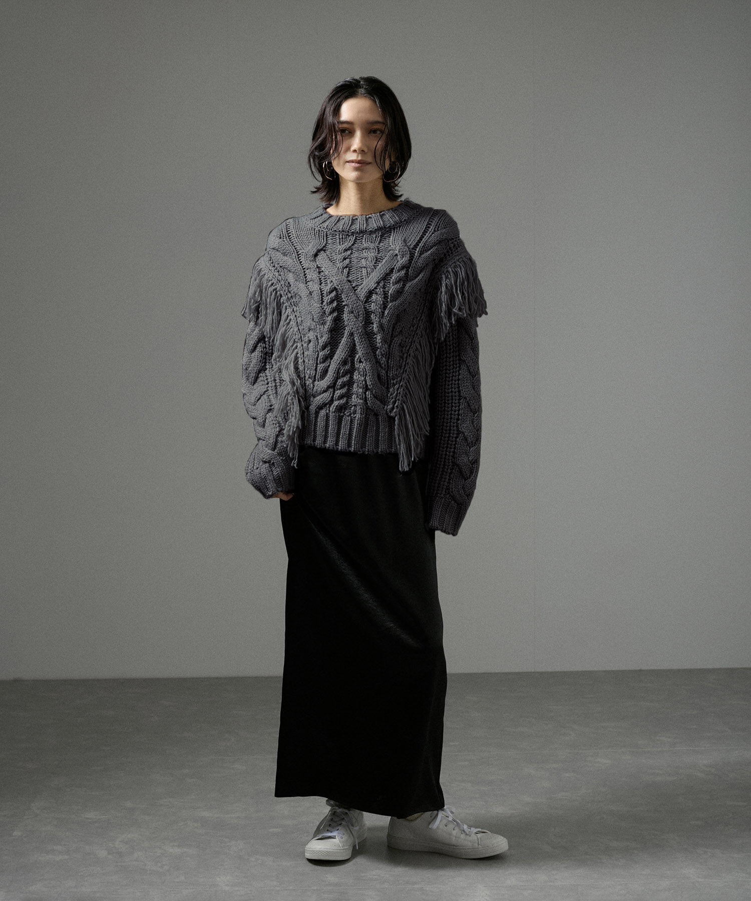 SALON adam et rope'「【追加・サイズ展開あり】シャイニーナロースカート2【洗える】」|スカート|