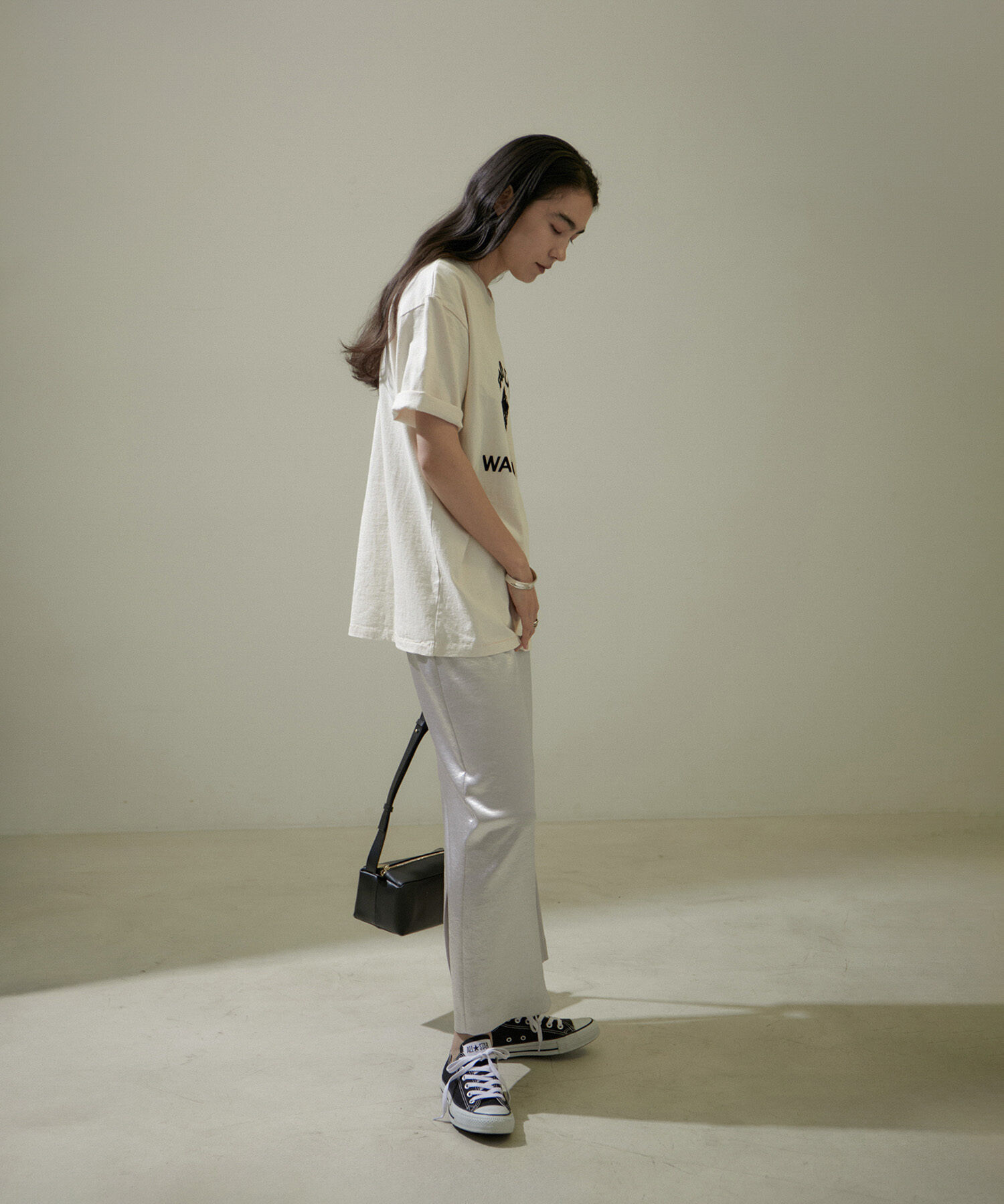 SALON adam et rope'「【追加・サイズ展開あり】シャイニーナロースカート2【洗える】」|スカート|