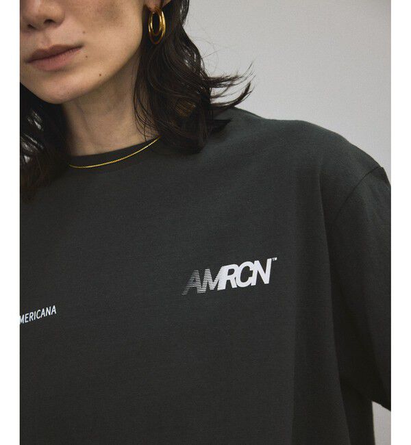 SALON adam et rope'「【Americana（アメリカーナ）】ラフィー丸胴 プリントT」|Tシャツ・カットソー|