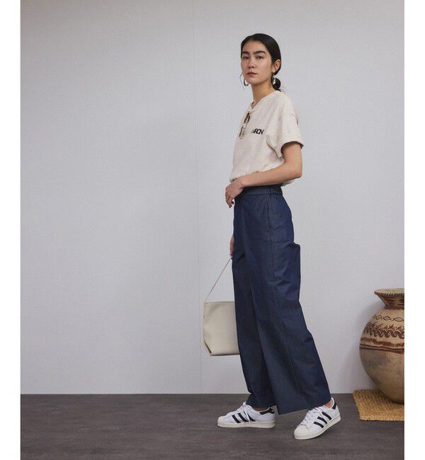 SALON adam et rope'「【Americana（アメリカーナ）】ラフィー丸胴 プリントT」|Tシャツ・カットソー|