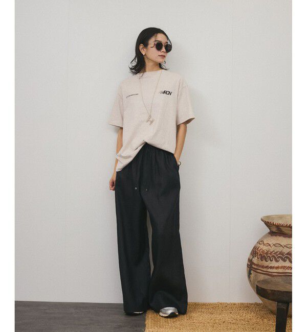 SALON adam et rope'「【Americana（アメリカーナ）】ラフィー丸胴 プリントT」|Tシャツ・カットソー|