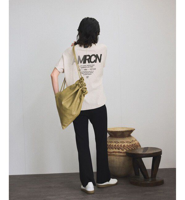 SALON adam et rope'「【Americana（アメリカーナ）】ラフィー丸胴 プリントT」|Tシャツ・カットソー|