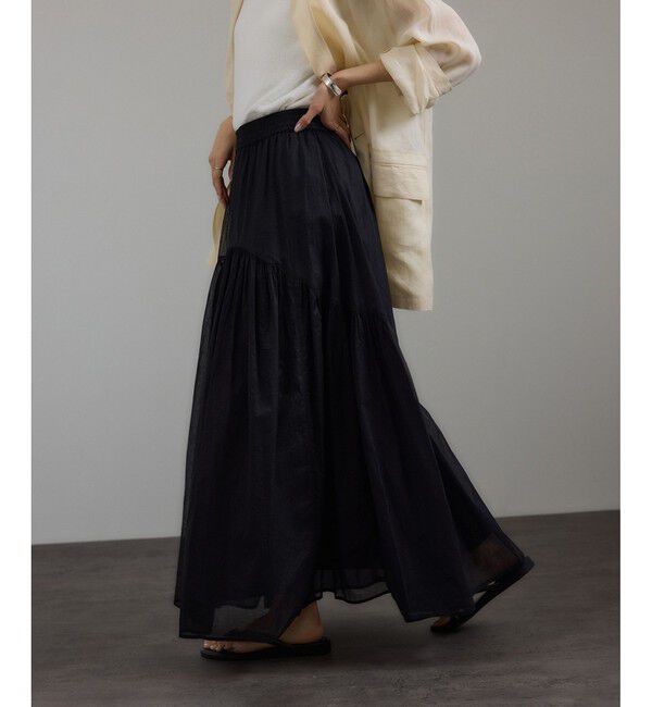 SALON adam et rope'「【WEB限定】コットンオーガンジーギャザースカート 2」|スカート|