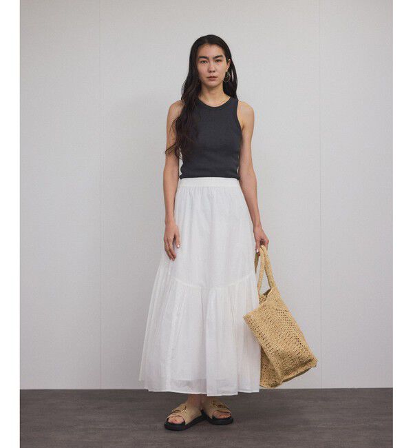SALON adam et rope'「【WEB限定】コットンオーガンジーギャザースカート 2」|スカート|