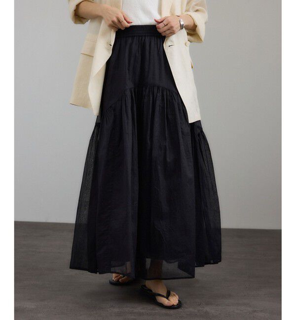 SALON adam et rope'「【WEB限定】コットンオーガンジーギャザースカート 2」|スカート|