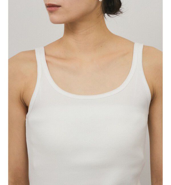 SALON adam et rope'「プリマベールファームリーリブタンクトップ［UVケア・洗える］」|タンクトップ|