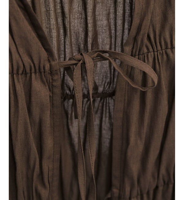 SALON adam et rope'「【WEB限定】フロントリボンティアードギャザーブラウス」|シャツ・ブラウス|