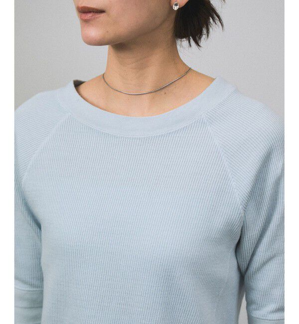 SALON adam et rope'「【KURO（クロ）】STRIPED JACQUARD H/S TEE」|Tシャツ・カットソー|