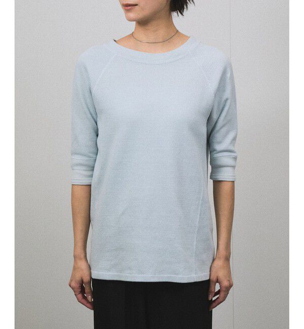 SALON adam et rope'「【KURO（クロ）】STRIPED JACQUARD H/S TEE」|Tシャツ・カットソー|