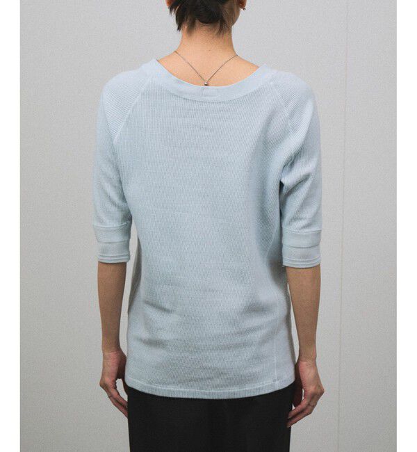 SALON adam et rope'「【KURO（クロ）】STRIPED JACQUARD H/S TEE」|Tシャツ・カットソー|