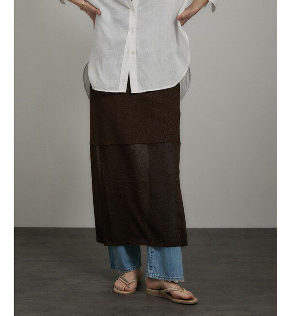 SALON adam et rope'「ブライトリブタイトスカート［セットアップ対応］」|スカート|