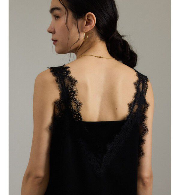 SALON adam et rope'「【WEB限定】ビンテージライクアクセントレースワンピース」|ワンピース|