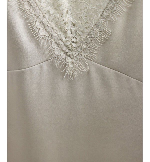 SALON adam et rope'「【WEB限定】ビンテージライクアクセントレースワンピース」|ワンピース|