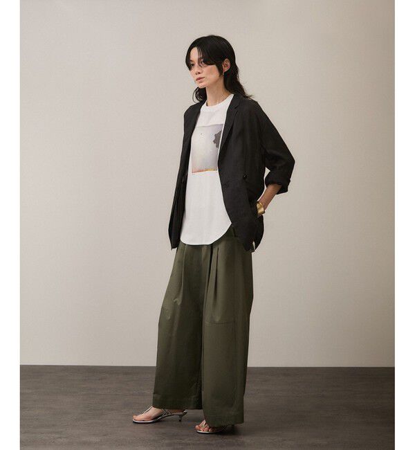 SALON adam et rope'「Yasuko Hirano / 平野泰子 ARTプリントノースリーブT」|タンクトップ|