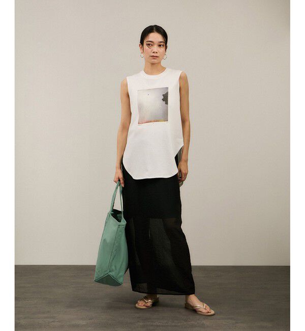 SALON adam et rope'「Yasuko Hirano / 平野泰子 ARTプリントノースリーブT」|タンクトップ|