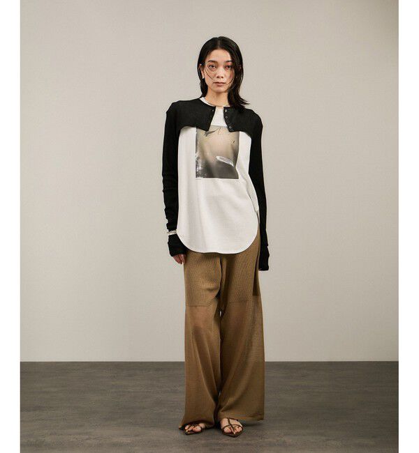 SALON adam et rope'「Yasuko Hirano / 平野泰子 ARTプリントノースリーブT」|タンクトップ|