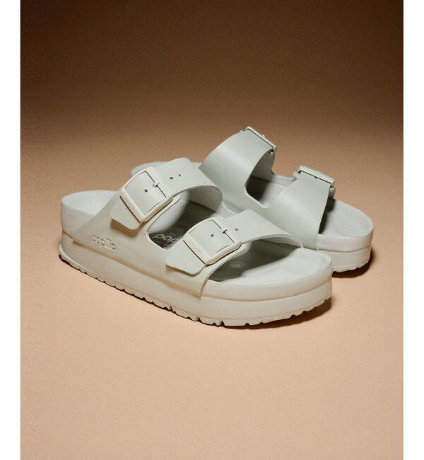 SALON adam et rope'「【BIRKENSTOCK(ビルケンシュトック)】Arizona Flex Platform EXQ/アリゾナ フレックス プラットフォーム」|サンダル|ライトグレー(08)