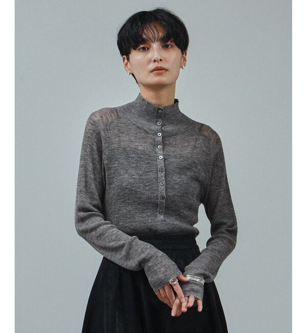 SALON adam et rope'「リブニット2WAYタートルネックプルオーバー」|ニット・セーター|