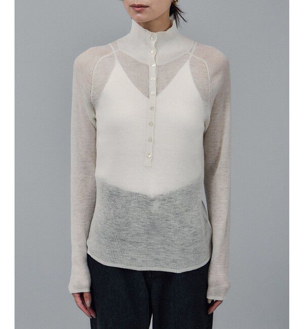 SALON adam et rope'「リブニット2WAYタートルネックプルオーバー」|ニット・セーター|