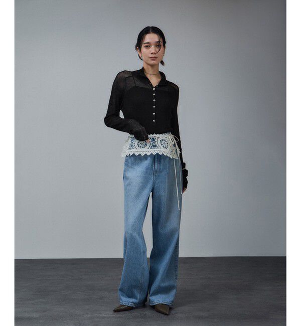 SALON adam et rope'「リブニット2WAYタートルネックプルオーバー」|ニット・セーター|