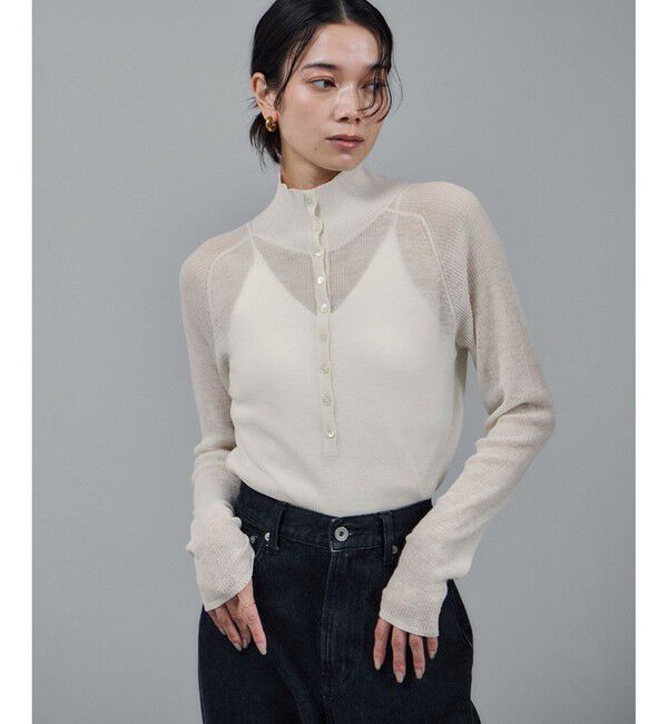 SALON adam et rope'「リブニット2WAYタートルネックプルオーバー」|ニット・セーター|