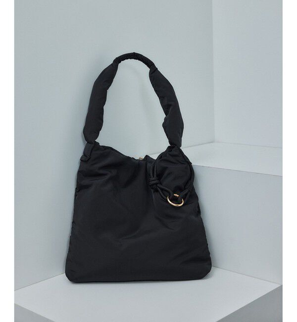 SALON adam et rope'「【WEB限定】軽量パフナイロンワンハンドルトート / A4対応」|トートバッグ|ブラック(01)