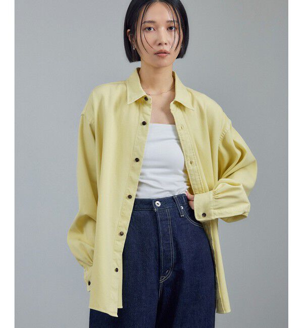 SALON adam et rope'「【BOWTE（バウト）】FINE COUNT COTTON PIECE DYE ボウタイシャツ」|シャツ・ブラウス|