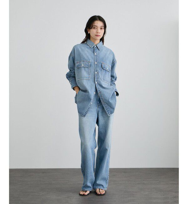 SALON adam et rope'「【RED CARD TOKYO  for SALON】DENIM BIG SHIRT」|シャツ・ブラウス|