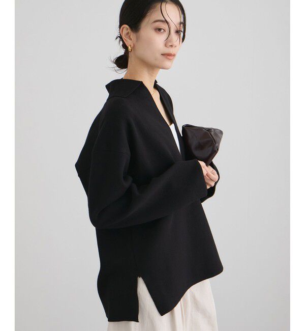 SALON adam et rope'「【WEB限定】スキッパーニットプルオーバー」|ニット・セーター|