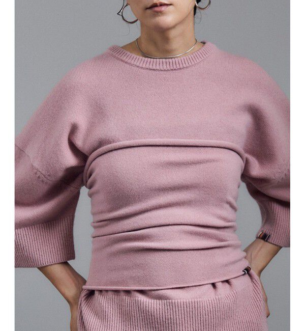 SALON adam et rope'「【extreme cashmere（エクストリーム・カシミア）】belt」|ベルト|ピンク(63)