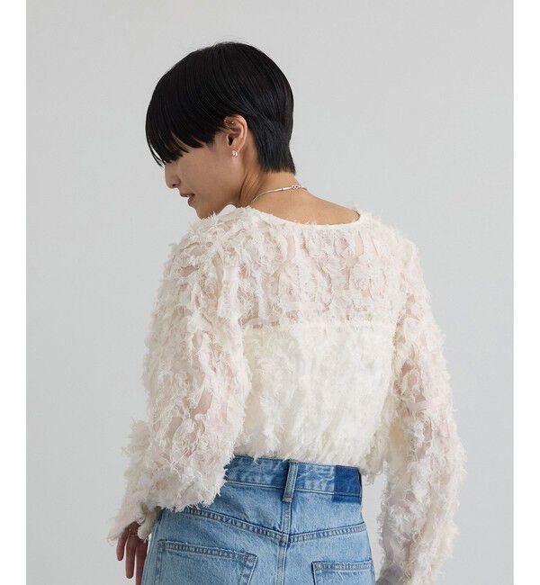 SALON adam et rope'「モチーフカットジャガードブラウス」|シャツ・ブラウス|