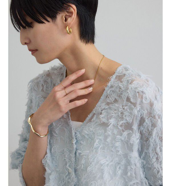 SALON adam et rope'「モチーフカットジャガードブラウス」|シャツ・ブラウス|