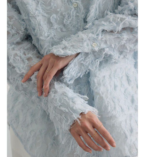 SALON adam et rope'「モチーフカットジャガードブラウス」|シャツ・ブラウス|