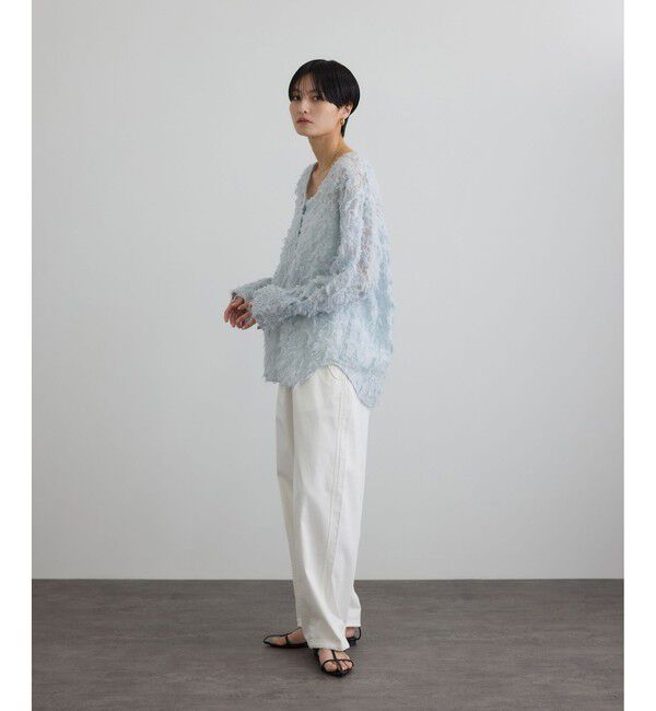 SALON adam et rope'「モチーフカットジャガードブラウス」|シャツ・ブラウス|