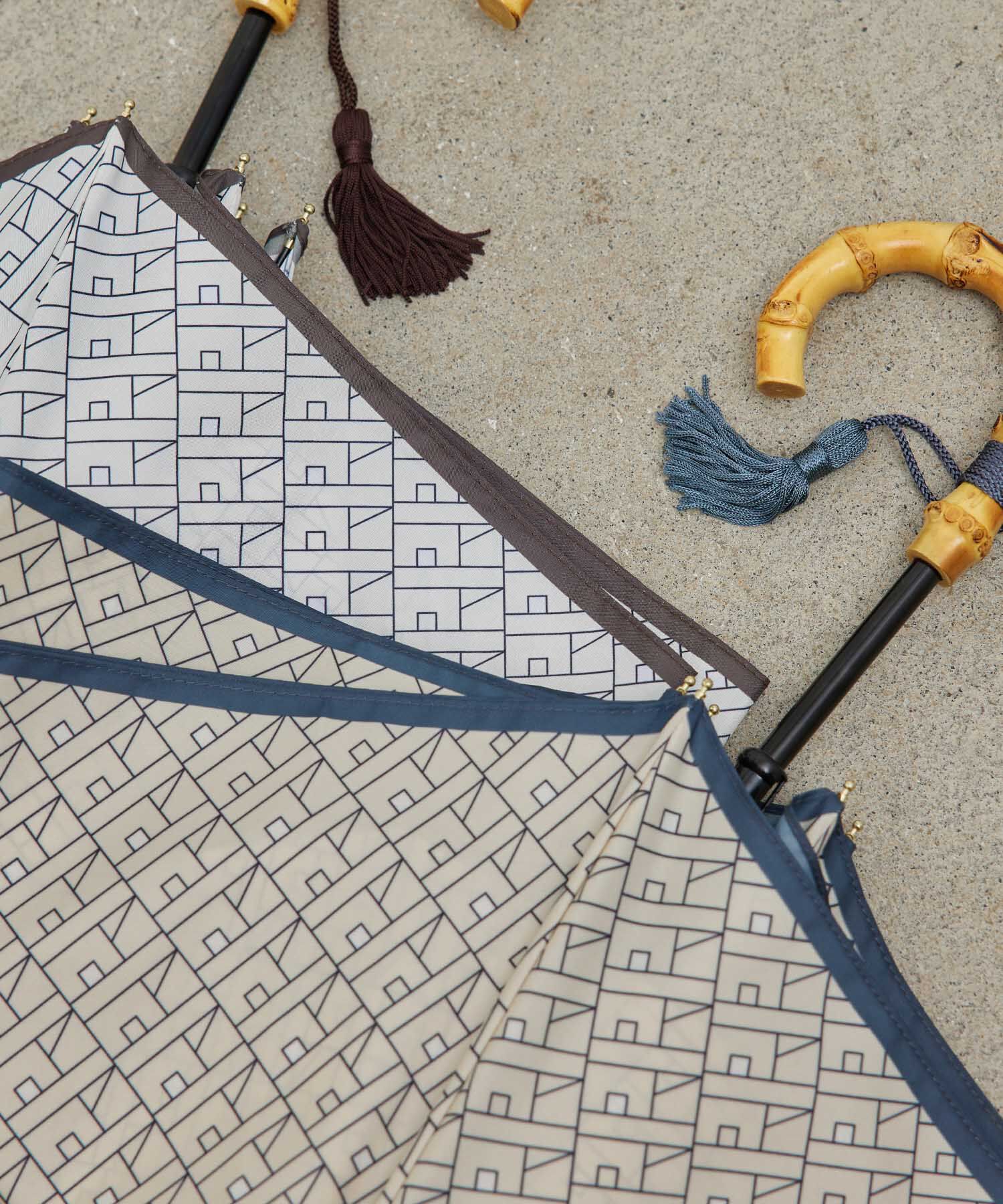 ROPE「【晴雨兼用】モノグラムプリントコンパクトアンブレラ」|傘|