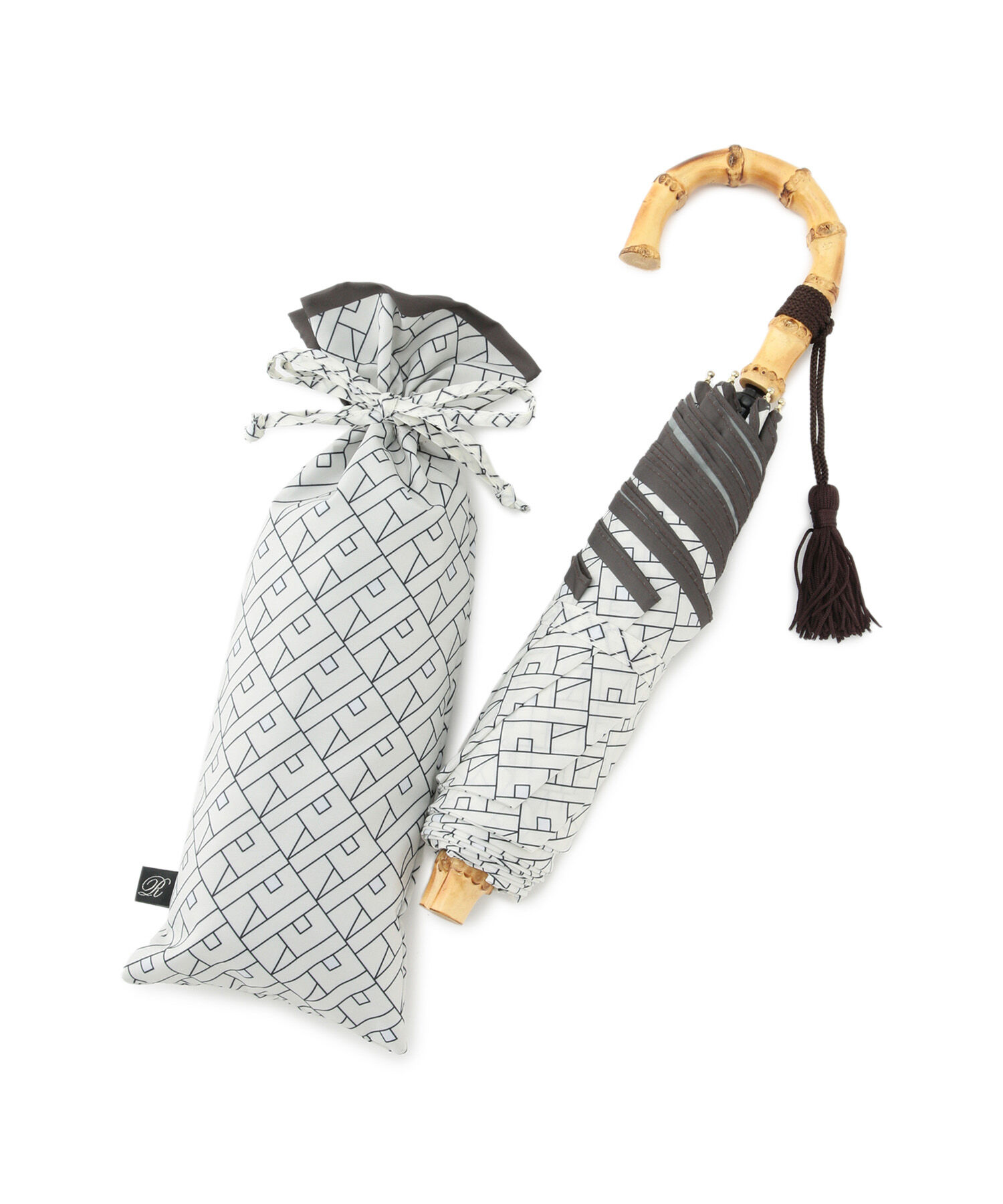 ROPE「【晴雨兼用】モノグラムプリントコンパクトアンブレラ」|傘|