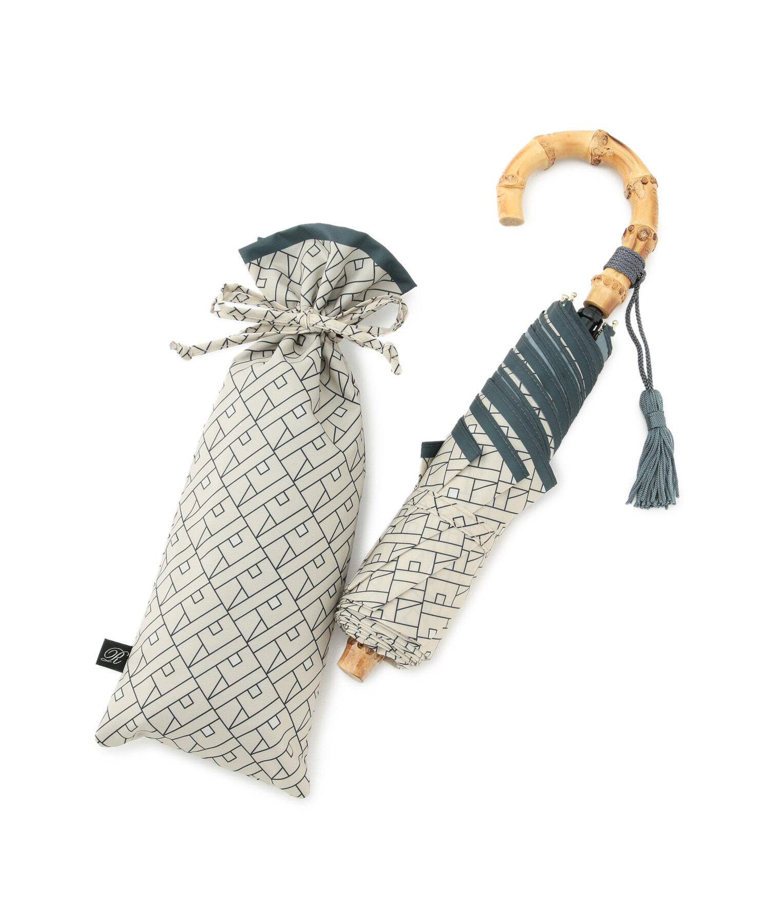 ROPE「【晴雨兼用】モノグラムプリントコンパクトアンブレラ」|傘|