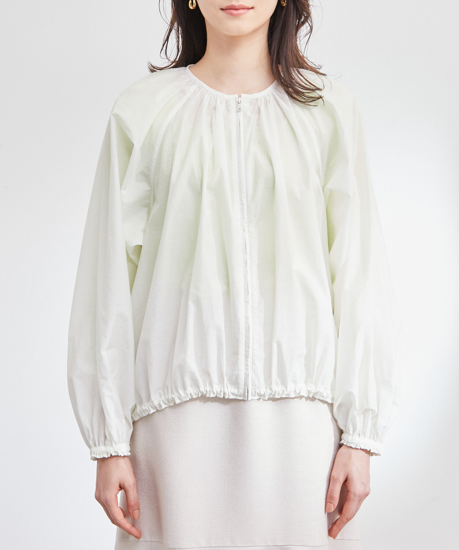 ROPE「コットンタフタギャザーブルゾン」|ブルゾン・スタジャン|