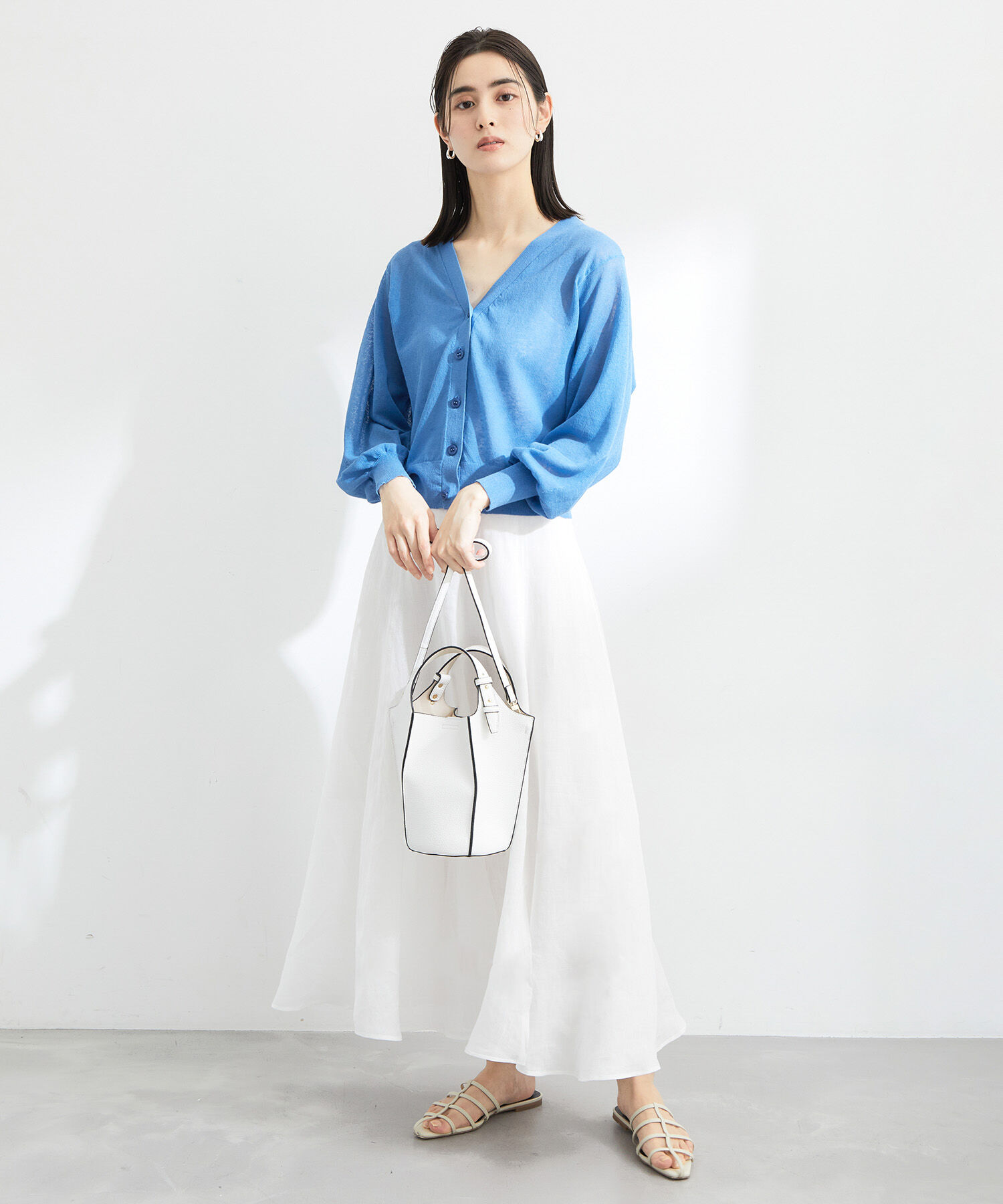 ROPE「【雑誌掲載】【洗える】ラミーサーキュラースカート/セットアップ対応」|スカート|