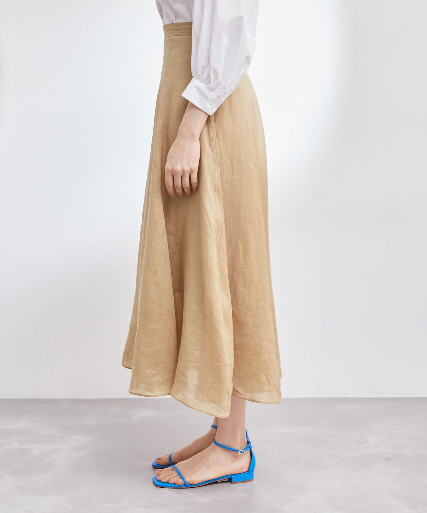 ROPE「【雑誌掲載】【洗える】ラミーサーキュラースカート/セットアップ対応」|スカート|