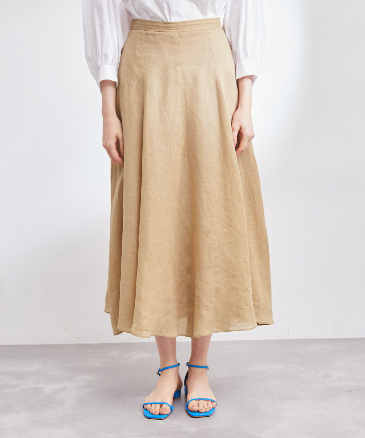 ROPE「【雑誌掲載】【洗える】ラミーサーキュラースカート/セットアップ対応」|スカート|