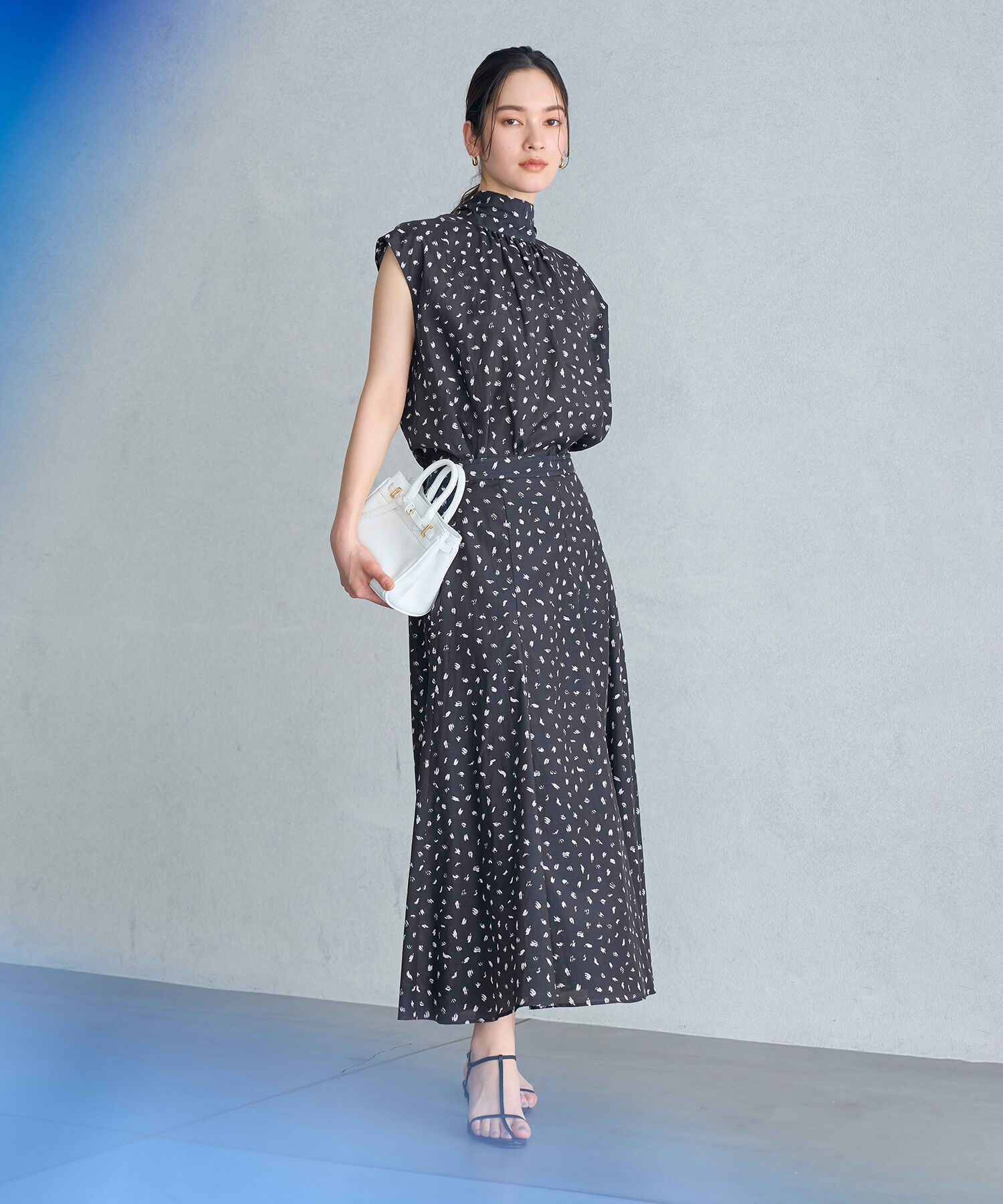 ROPE「【雑誌掲載】【洗える】前後2WAYフレンチスリーブボウタイブラウス/セットアップ対応」|シャツ・ブラウス|