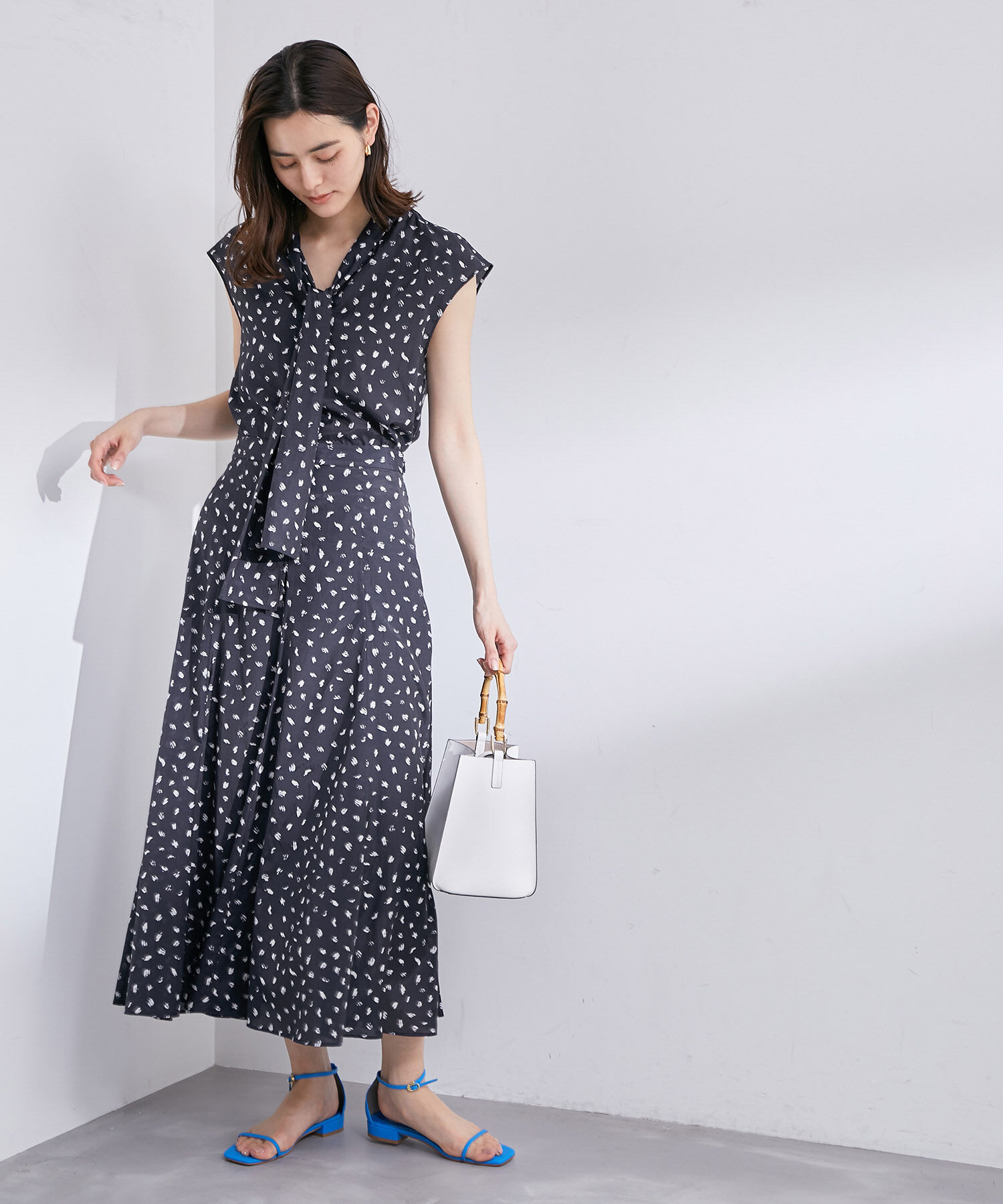 ROPE「【雑誌掲載】【洗える】プリントマーメイドスカート/セットアップ対応」|スカート|