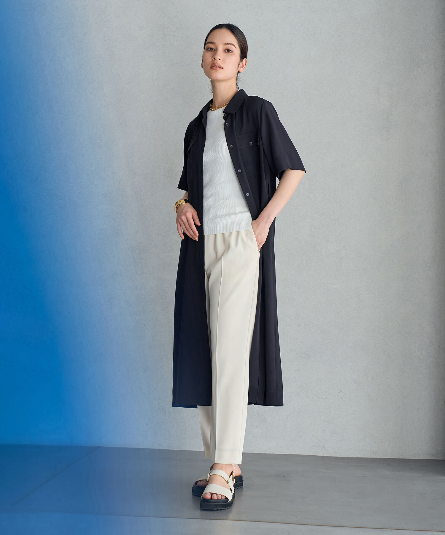 ROPE「【洗える】スリムシルエットシガレットパンツ」|その他|