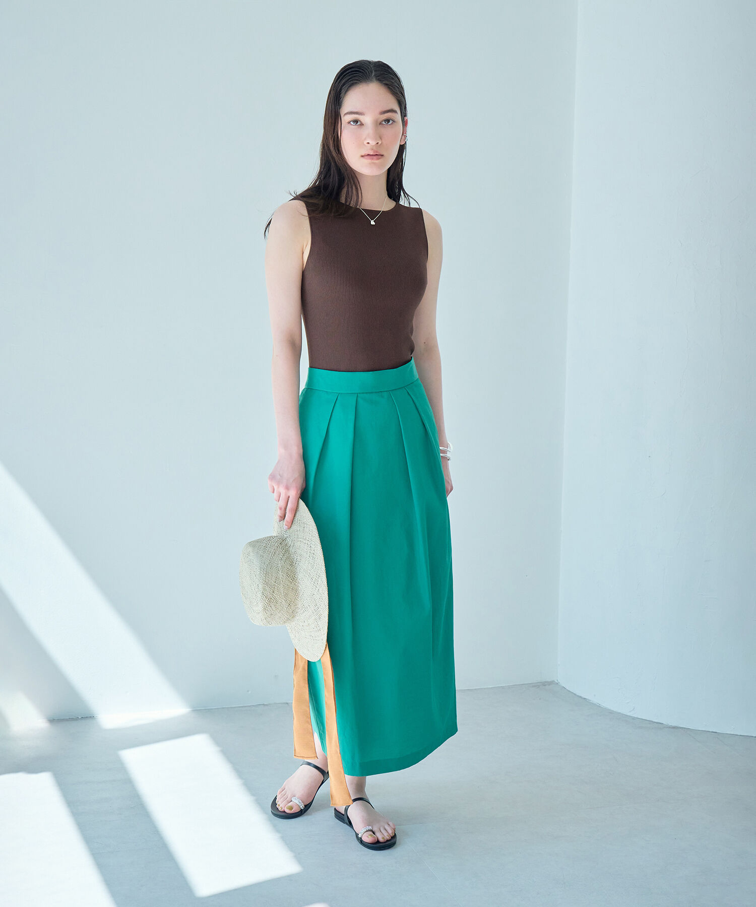 ROPE「フロントタックタイトスカート」|スカート|