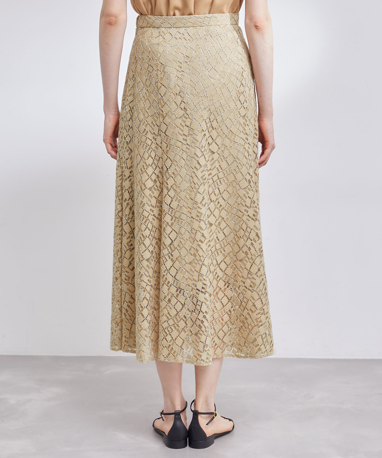 ROPE「ジオメトリックレーススカート」|スカート|