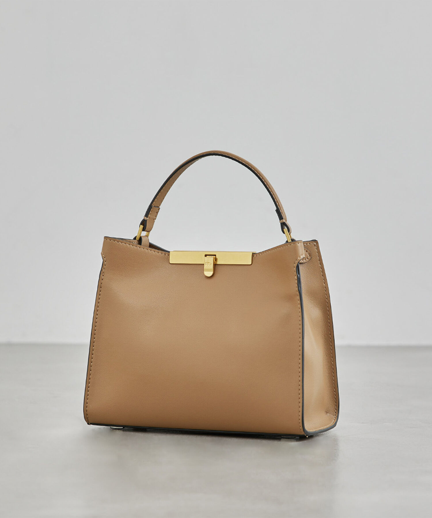 ROPE「ワンハンドルトップメタルミニバッグ」|ショルダー・メッセンジャー|ベージュ(27)