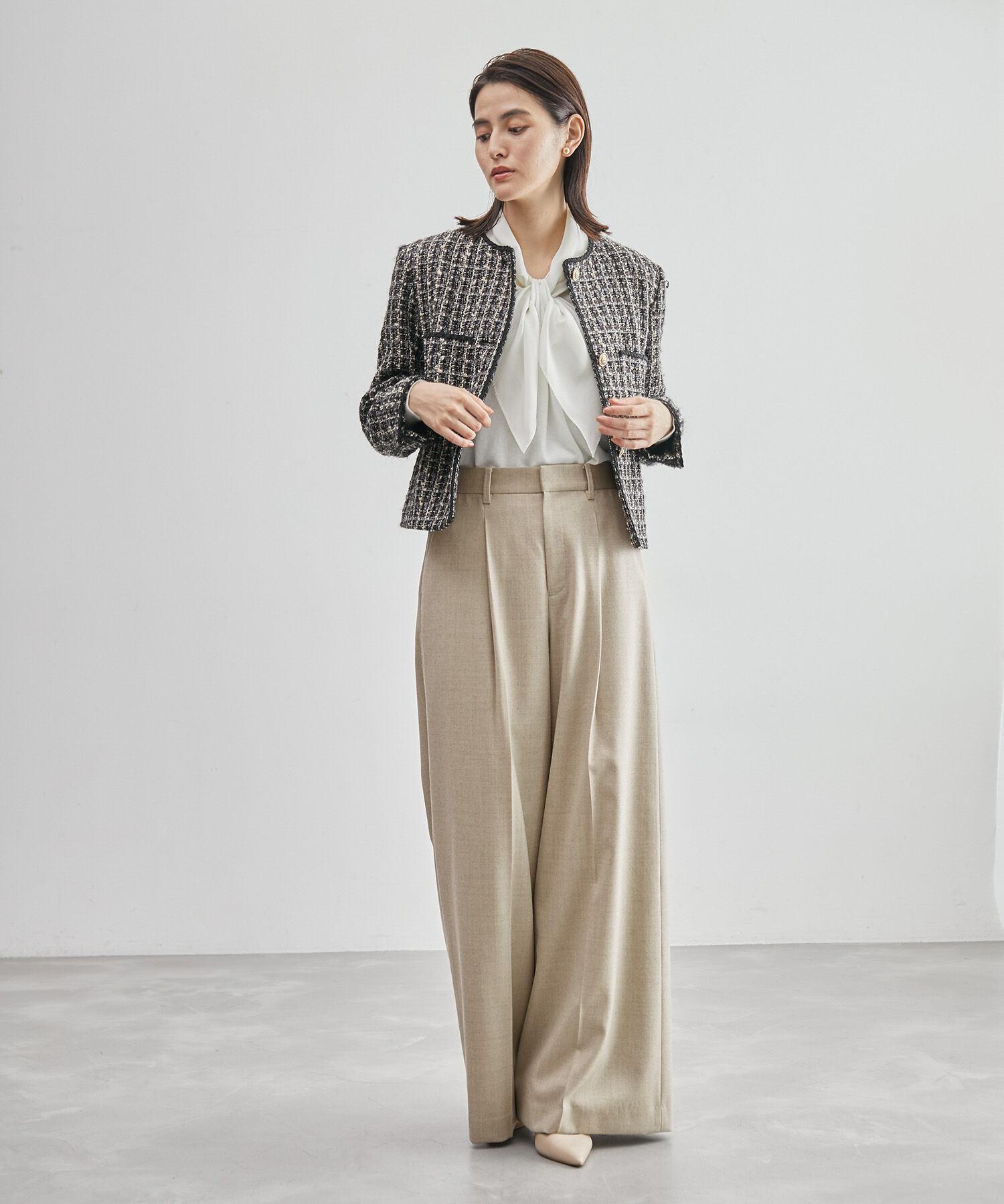 ROPE「ウールサキソニーワイドパンツ/一部セットアップ対応」|その他|