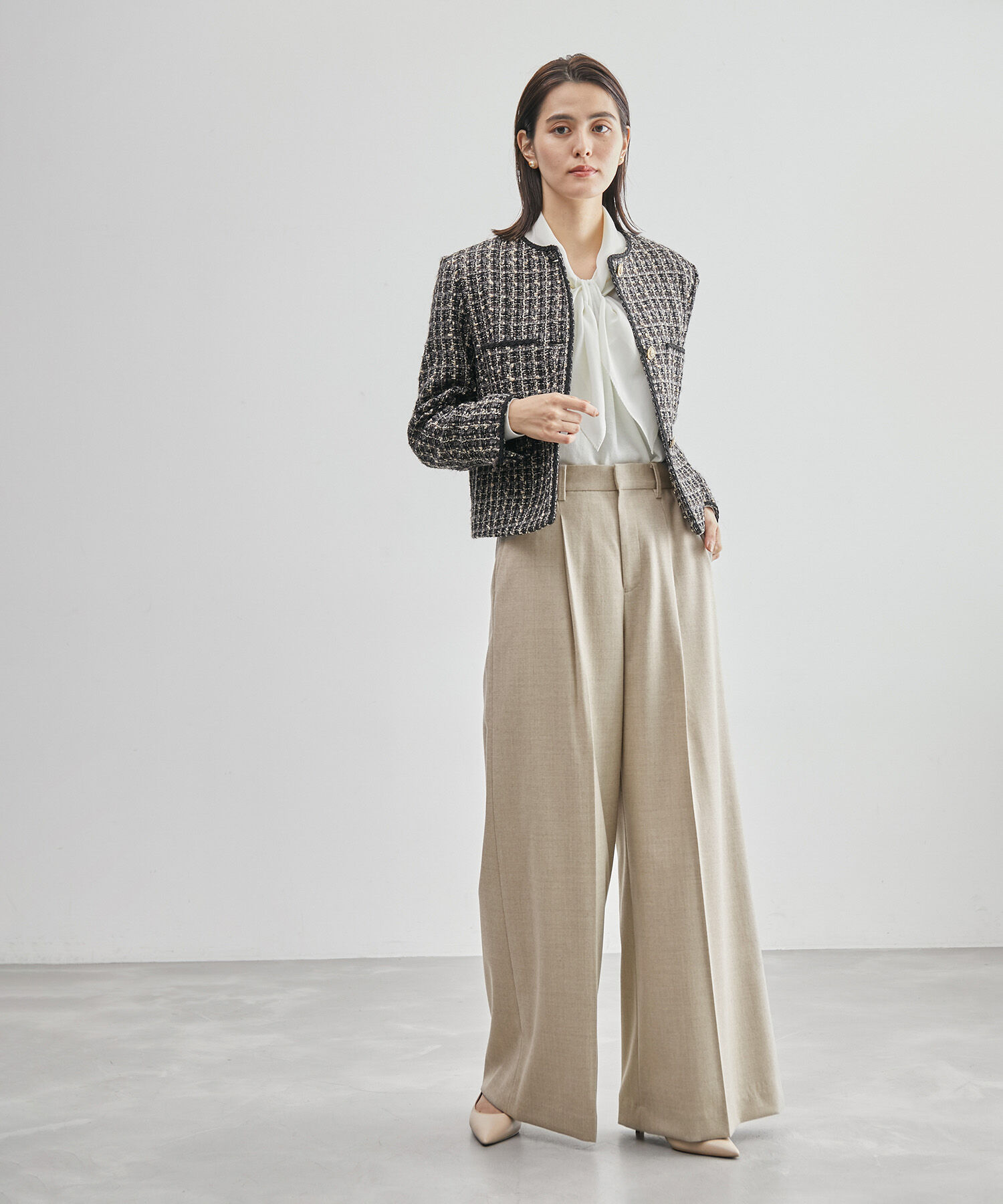 ROPE「ウールサキソニーワイドパンツ/一部セットアップ対応」|その他|